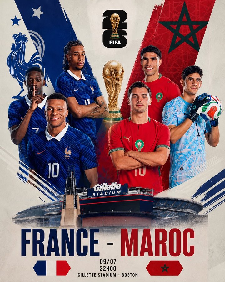 Morocco irashaka kwihimura kuri France mu mukino w'ishiraniro wa 1/4 cy'Igikombe cy'Isi 2026